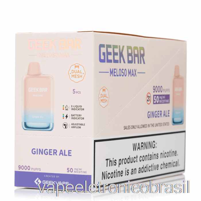 Vape Recarregável [5-pack] Geek Bar Meloso Max 9000 Descartável